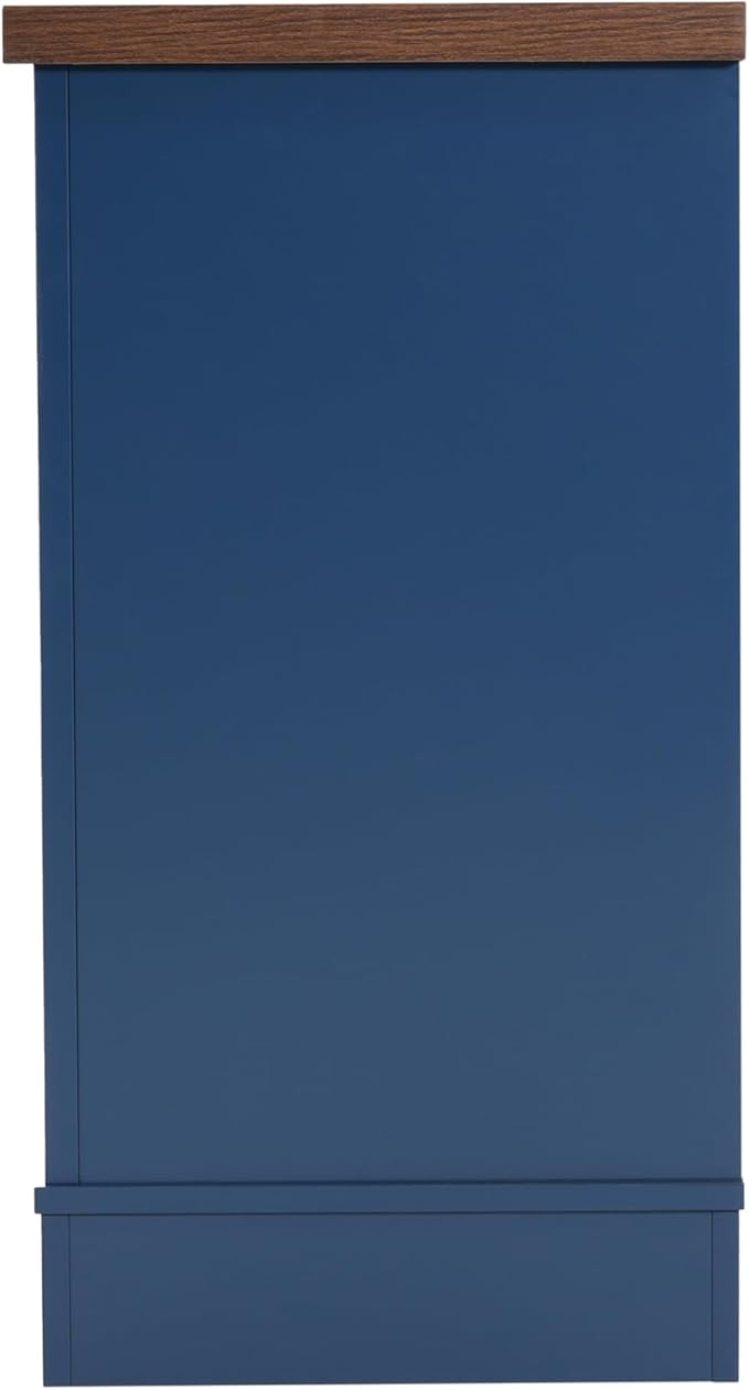 Christopher Knight Home Diver Modern 67 Inch TV Stand for TV up to 70 inch, TV Entertainment Center with Storage Adjustable Shelf+Drawer, Wooden TV Console Table with Storage for Living Room, Blue