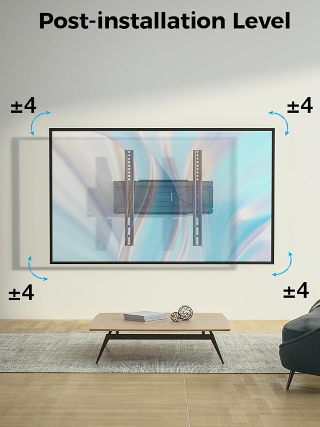 UL Listed Full Motion TV Wall Mount for Most 32-70 inch TVs, Wall Mount TV Bracket for 40 50 55 65 inch tv with Smooth Swivel, Tilt, Extension, Level-Has Hardware & Drill Template