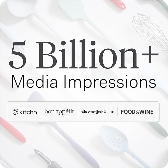 GIR: Get It Right 5-Piece Silicone Essentials Kitchen Utensils Set - Ladle, Spatula, Flip, Spoon & Spoonula - Non-Toxic Cooking Utensils for Nonstick Cookware, Cooking and Baking - Fire Red