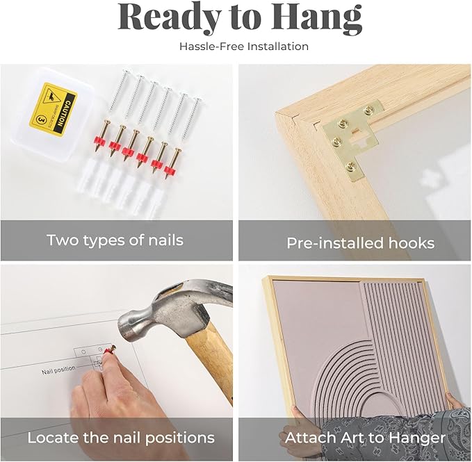 Large 3D Textured Framed Neutral Abstract Wall Art for Living Room, 3 Piece Modern Minimalist Artwork for Walls, Black White Beige Geometric Arches Pictures for Entryway Office Decor 24x36 In