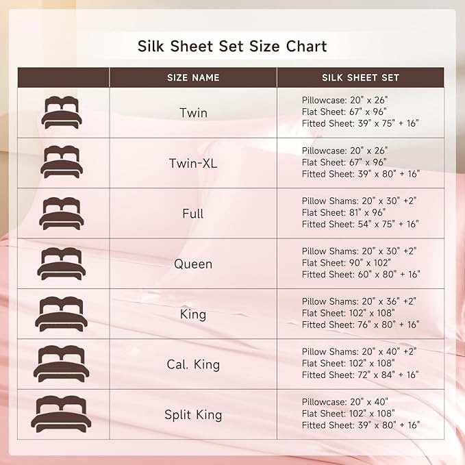 THXSILK Silk Sheet Set 4Pcs, 6A+ Top Grade 100% Pure Mulberry Silk Bed Sheets Ultra Soft Durable Luxury Bedding Sets, 1 Fitted Sheet, 1 Flat Sheet and 2 Pillowcases (Twin-XL, Charming Pink)