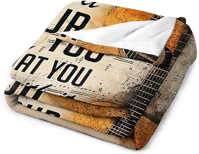 Guitar Music Blanket Guitar Gifts for Girls Women Men Music Throw Blanket Guitar Blanket for Kids Adults Soft Warm Cozy Fleece Blanket for Couch Sofa Bed 50"x60"