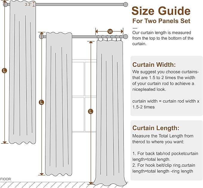 100% Blackout Brown Linen Curtains 90 Inches Long for Bedroom, Hook Belt Back Tab Farmhouse Tan Curtains Light Blocking Noise Reducing for Living Room Office, Rustic Privacy Draperies(52x90, 2 PCs)