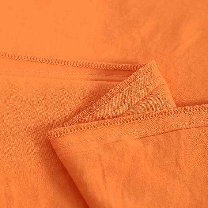 NTBAY Toddler Bedding Set - 4 Piece Soft and Breathable Crib Bedding Set for Boys and Girls, Includes Quilted Comforter, Fitted Sheet, Flat Top Sheet and Envelope Pillowcase, Orange