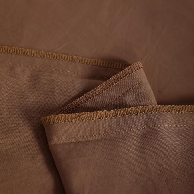 NTBAY Toddler Bedding Set - 4 Piece Soft and Breathable Crib Bedding Set for Boys and Girls, Includes Quilted Comforter, Fitted Sheet, Flat Top Sheet and Envelope Pillowcase, Brown