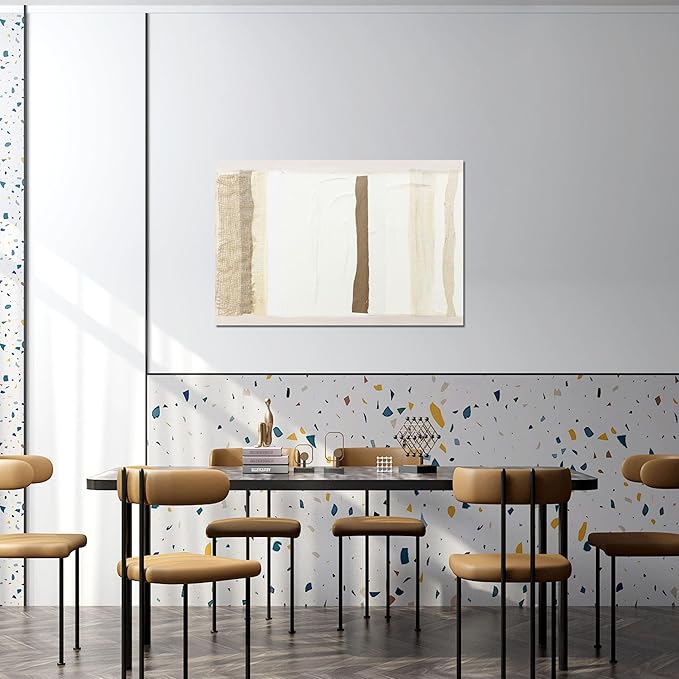 Canvas Wall Art Decor Brown And White Wall Art Decor Artwork for Walls Abstract Wall Art Prints Modern Large Wall Art for Living Room Canvas Art Wall Decor 24" X 36" Bedroom Office Decor