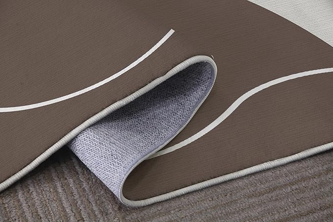 Bathroom Rug 3x5 Entryway Boho Minimalist Brown Mat Modern Abstract Geometric Area Rug Machine Washable Soft Rug Carpet Non Slip Area Rug for Beside Living Room Bedroom Kitchen Office Indoor