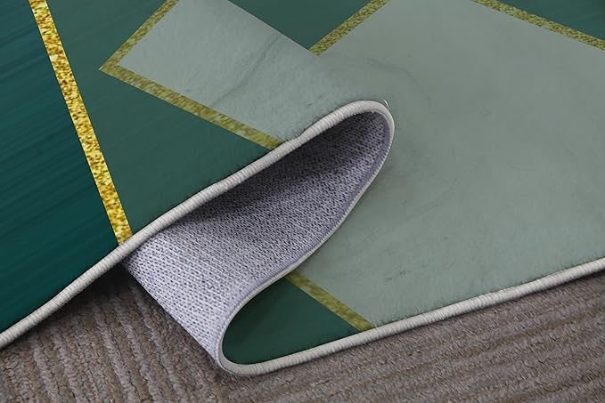Bathroom Rug 2x3 Entryway Green Marble Geometric Mat Modern Abstract Rectangular Area Rug Machine Washable Soft Rug Carpet Area Rug for Entrance Living Room Bedroom Kitchen Home Office Indoor