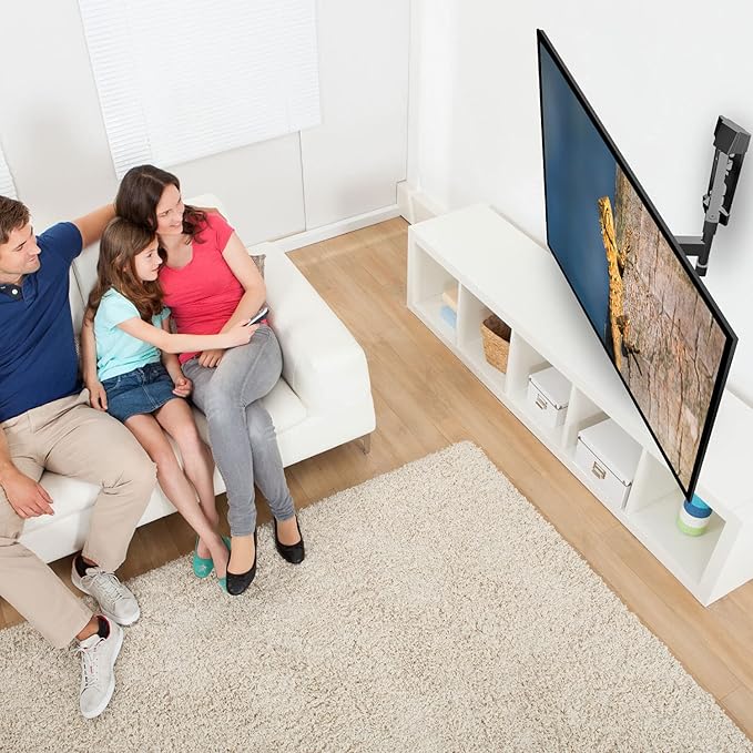 ProMounts Articulating/Full Motion TV Wall Mount for Most 23-60 Inch Curved, Flat Screen, LED, LCD, OLED, Plasma TVs, Holds up to 88 lbs. Max VESA 400x400