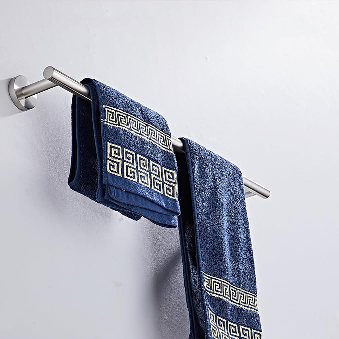 Bath Towel Bar, 24 Inch 304 Stainless Steel Thicken Towel Holder for Bathroom Wall, Towel Holder Brushed Nickel Finished Wall Mount(Total Length 26-Inch)