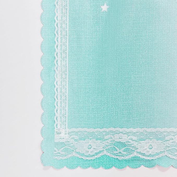 XiDi Curtains for Bedroom Decor, Rainbow PinkPuGreen-52-45