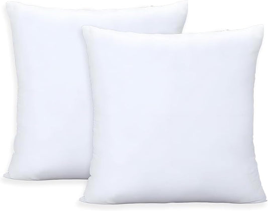 Throw Pillows Insert Set of 2, White 28x28 in Pillow Inserts with 100% Cotton Cover,Bed and Couch Decorative Stuffer Pillows,Indoor Pillows for Sofa