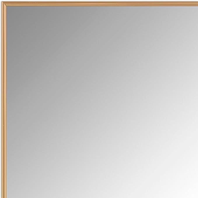 Frame My Mirror Gold Metal Framed Mirror, 20" x 60" Champagne Bronze Mirror for Bathroom, Metal Frame, True Reflections Glass, Stanton Design, Hangs Horizontally or Vertically, Made in USA
