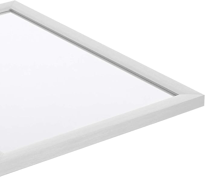 Amazon Basics Rectangular Wall Mount Mirror 20" x 28", Standard Trim, Nickel