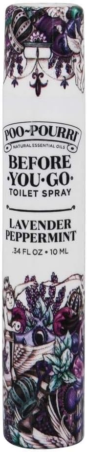 Poo-Pourri Before-You-Go Toilet Spray, Lavender Peppermint, Travel Size 10 mL - Lavender, Peppermint and Citrus