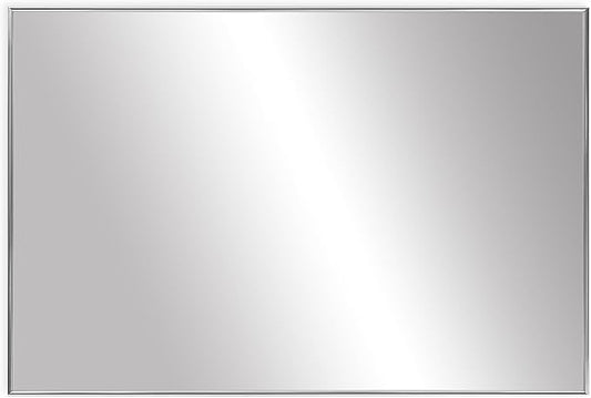 Frame My Mirror Silver Metal Framed Mirror, 32" x 32" Mirror for Bathroom, Metal Frame, True Reflections Glass, Chrome Finish, Stanton Design, Hangs Horizontally or Vertically, Made in USA