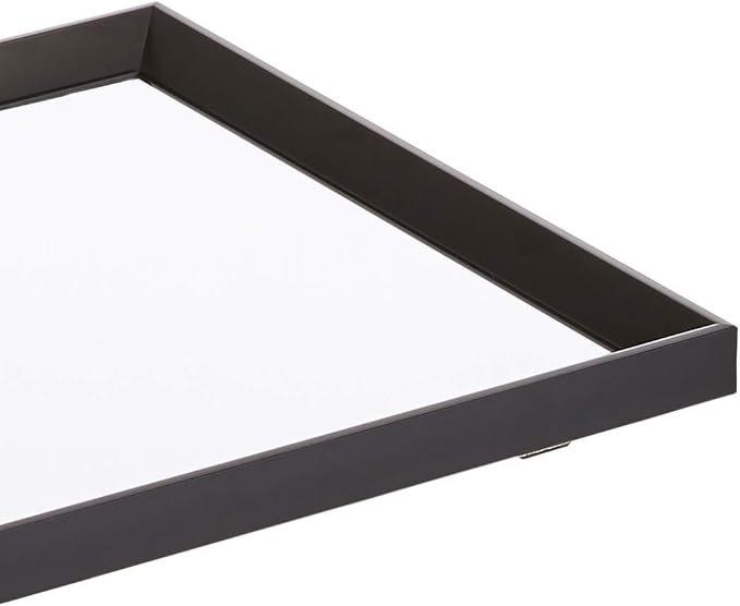 Amazon Basics Rectangular Wall Mount Mirror With Peaked Trim, Black, 16 x 20 inch