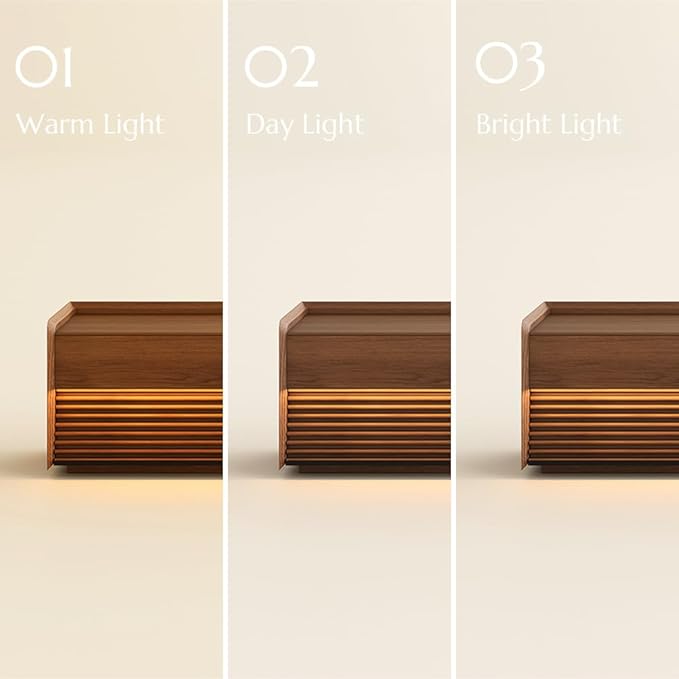 POVISON Fully-Assembled Mid Century Modern TV Stand, 78.74" Wood Media Console with Adjustable LED Light, Entertainment Center with Storage for Living Room