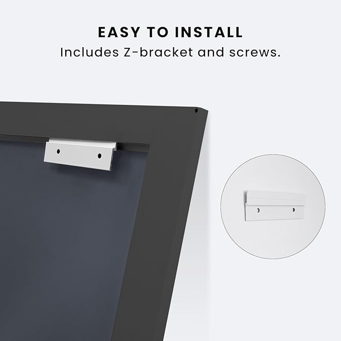 Amorho Black Bathroom Mirror, 60X36 Inch Thick Metal Framed Wall Mirrors for Over 2 Sinks, Bedroom, Living Room, Entryway, Large Rectangle Wall-Mounted Mirrors.