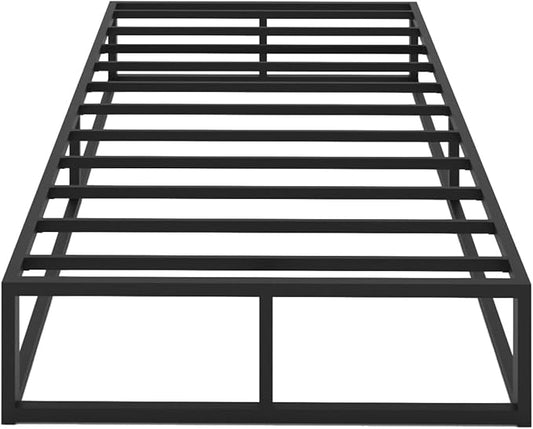10 Inch Twin XL Bed Frame with Steel Slat Support, Low Profile King Metal Platform Bed Frame Support Mattress Foundation, No Box Spring Needed/Easy Assembly/Noise Free