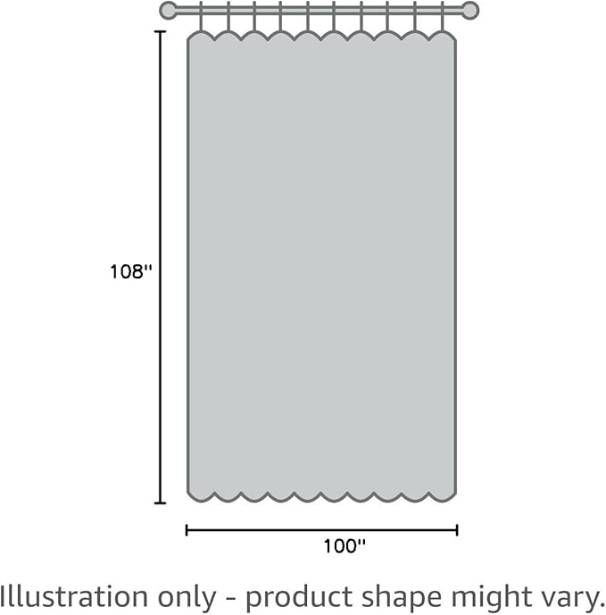 jinchan Taupe Linen Blend Curtain 108 inch Extra Long 1 Panel Extra Long for Sliding Door, Light Filtering 100 inch Extra Wide Patio Door Drape with Rod Pocket Back Tab(100W x 108L, Taupe)