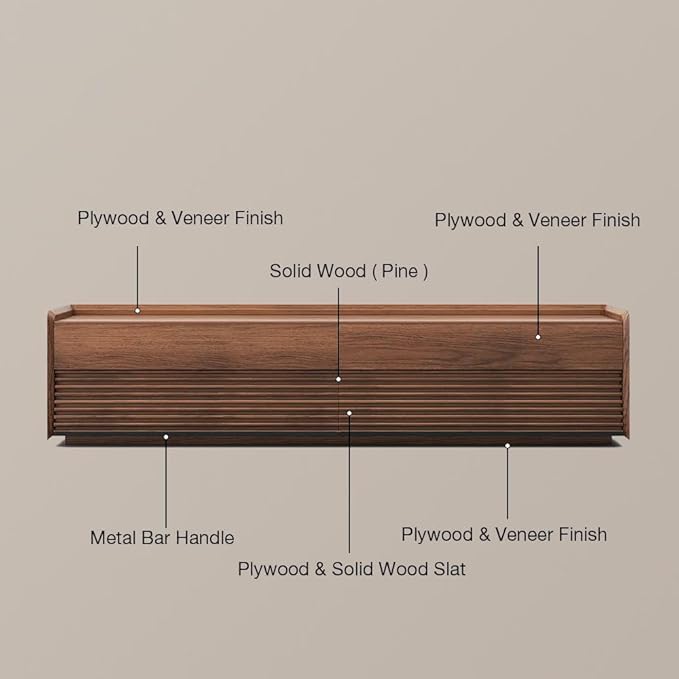 POVISON Fully-Assembled Mid Century TV Stand with Adjustable LED Lights, Wood Media Console with 4 Drawers for 75-inch TVs, Modern Entertainment Center with Storage for Living Room