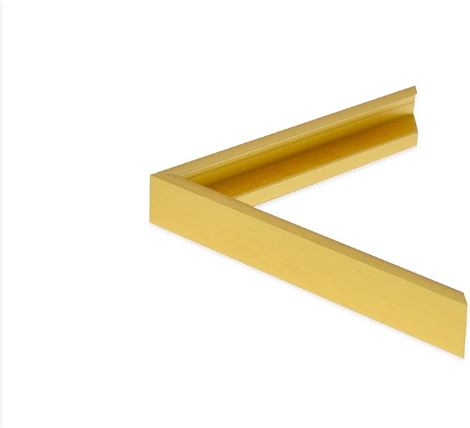 Frame My Mirror Gold Metal Framed Mirror, 36" x 36" Mirror for Bathroom, Metal Frame, True Reflections Glass, Gold Finish, Stanton Design, Hangs Horizontally or Vertically, Made in USA