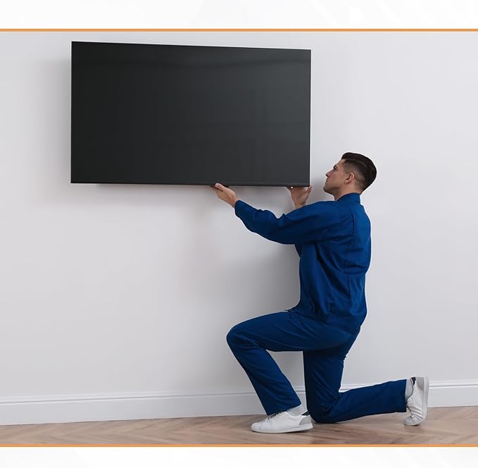 Ultra Slim Tilt TV Wall Mount Bracket for BenQ Master Series RM8603 86" 4K Educational Touchscreen Display - RM8603 - Low Profile 1.7" from Wall, 12° Tilt Angle, Easy Install