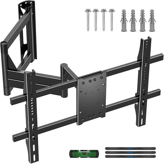 Suptek 40" Full Motion TV Mount for 32-82" TVs, 132 lbs max, VESA 600x400mm. Swivel, tilt & Corner fit. Heavy Duty for LED/OLED/QLED. Model MA1078L