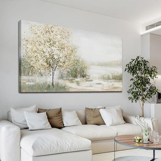 Canvas Wall Art Decor Large Green Wall Art for Living Room Natural Landscape Wall Art Decor Canvas Art Wall Decor Oversized Wall Art Prints for Room Bedroom Office Decor 29"X58"