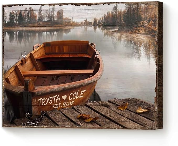 Personalized Canvas Vintage Street Sign For Couple, Crossroads StreetSign Best Gift For Сouple, Custom Name And Date VintageStreet Sign Art Canvas Of Poster #18