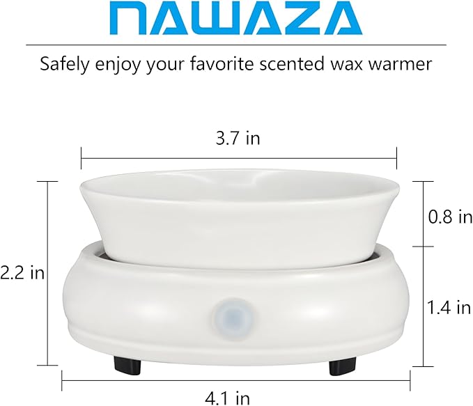 Ceramic Wax Warmer, Electric Wax Melt Warmer,3 in1 Home Fragrance Wax Burner, Scented Candle Wax melters as Gift for Women,mom and Grandma(White)…