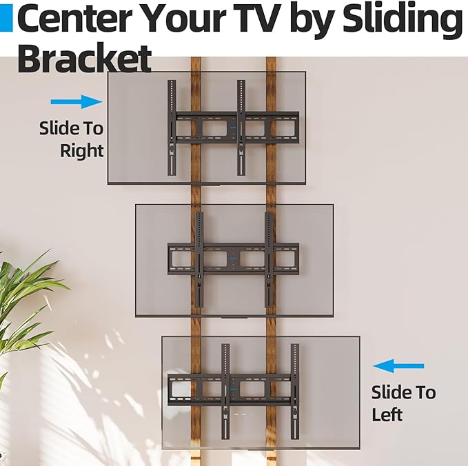 Heavy Duty TV Wall Mount for 55-100 inch Large TVs up to 200 LBS & 800x600 mm Vesa, Ultra Slim Fixed TV Mount, Low-Profile TVS Bracket, 16" 24" 32" Wood Stud, Fit Most 65+ 75+ 85 86 90 98 100 TVs