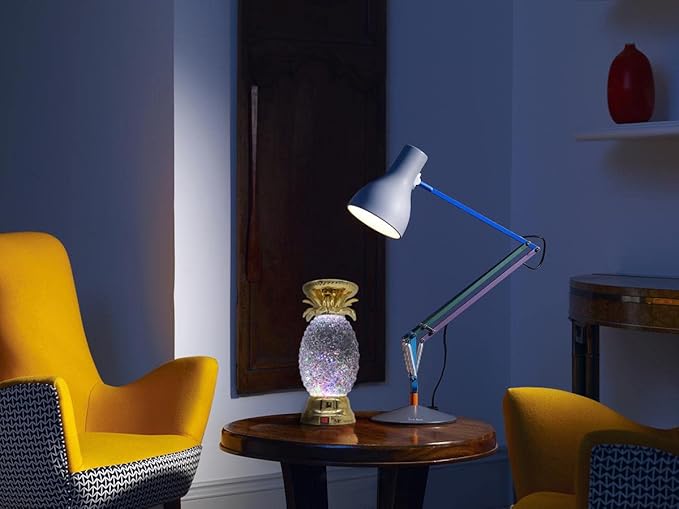 YAKii 9.5" Pineapple LED Color Changing Shine Lamp,Swirling Water Waves Lamp Kid Safe Battery/USB Cable Operated,Table Lamp Candle Holder Table Decoration Gold(Pack of 2)