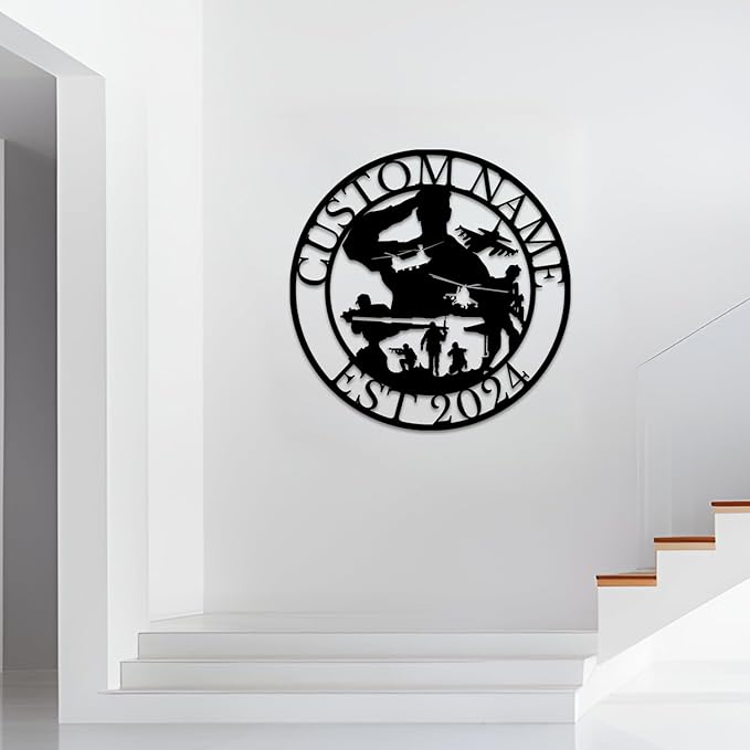 Personalized Custom soldier Metal Wall Decorations, Personalized soldier Name Signs, Custom soldier Gifts, Gifts for soldier Lovers (Soldier B)