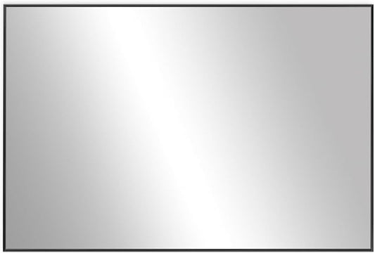 Frame My Mirror Black Metal Framed Mirror, 30" x 42" Mirror for Bathroom, Metal Frame, True Reflections Glass, Black Finish, Stanton Design, Hangs Horizontally or Vertically, Made in USA