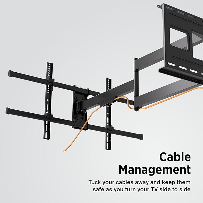 ProMounts Premium Articulating/Full Motion TV Wall Mount with 40 Inch Extendable Long Arm for TVs for 32-80 Inch LED, LCD Plasma Flat and Curved TV Screens, Holds Up to 110 lbs Max VESA 800x400.