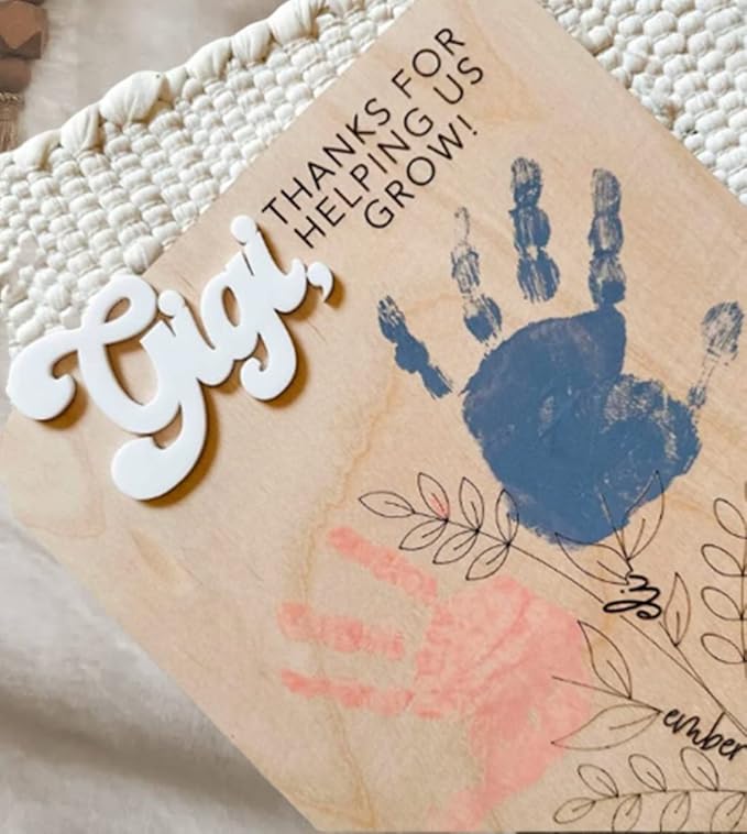 Custom Name Handprint Sign, Mother's Day Sign, Mother's Day Gift, Handprint Sign, Gift for Mom, Gift for Grandma, Hands Down Sign