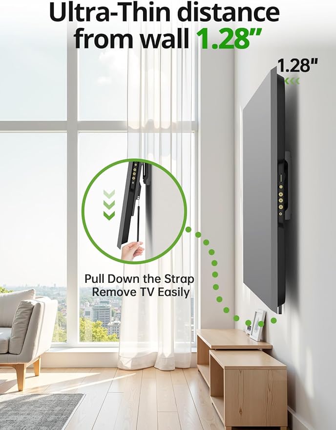 USX MOUNT Tilting TV Wall Mount for Most 37"-90" Flat Curved Screen Television, TV Bracket with Max VESA 600x400mm up to 132lbs, Low Profile Tilt Mount for 16", 24" Stud