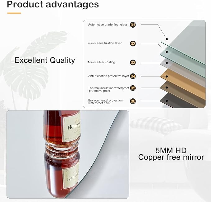 Honyee Full Length Mirror, 63" x 24" Wall Mirror, Flannel Wrapped Wooden Frame Floor Mirror, Irregular Wavy Mirror Hanging or Leaning Against Wall for Cloakroom/Bedroom/Living Room, Green