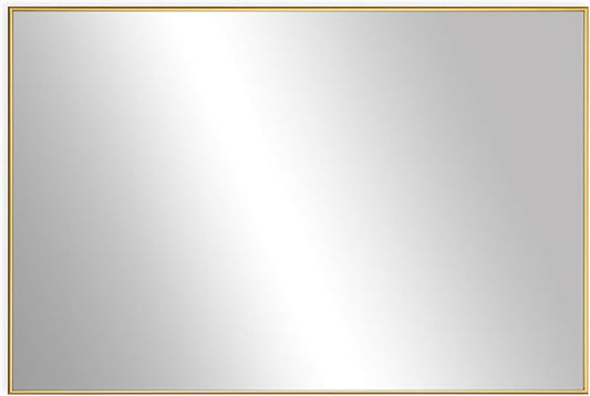 Frame My Mirror Gold Metal Framed Mirror, 22" x 30" Mirror for Bathroom, Metal Frame, True Reflections Glass, Gold Finish, Stanton Design, Hangs Horizontally or Vertically, Made in USA