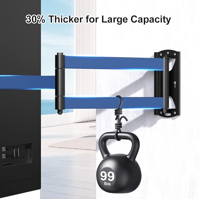 Suptek Long Arm Corner TV Wall Mount for Most 23"-60" TVs, Full Motion TV Bracket 30 inch Extension Articulating Wall Mount Bracket Max VESA 400x400mm, Smoothly Extendable, Holds up to 99 lbs A1S