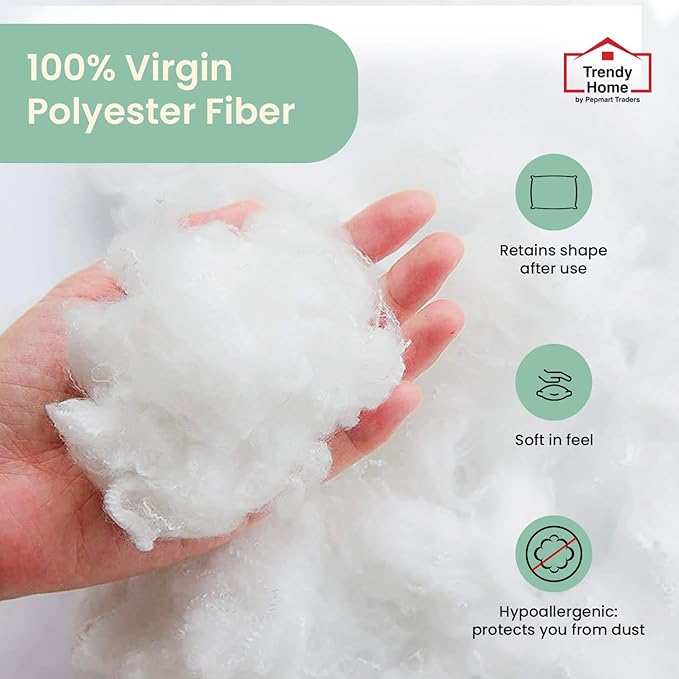 Trendy Home 18x18 100% Natural Cotton Throw Pillow Insert(Set of 2), Bed and Couch Pillows Stuffer Hypoallergenic, Decorative Home Outdoor Sofa Pillow Filler (Cotton, 2 Pack)