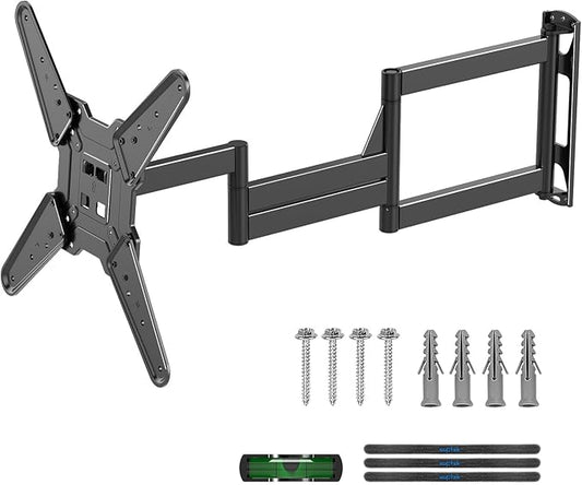 Suptek 40” Long Arm Full Motion TV Wall Mount for 32-65 Inch TVs – Articulating Corner Bracket, Swivel & Tilt, Max VESA 400x400, Holds up to 110 lbs, A7L
