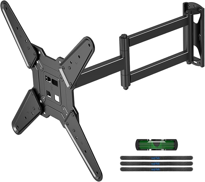 Suptek Long Arm Corner TV Wall Mount for Most 23"-60" TVs, Full Motion TV Bracket 30 inch Extension Articulating Wall Mount Bracket Max VESA 400x400mm, Smoothly Extendable, Holds up to 99 lbs A1S