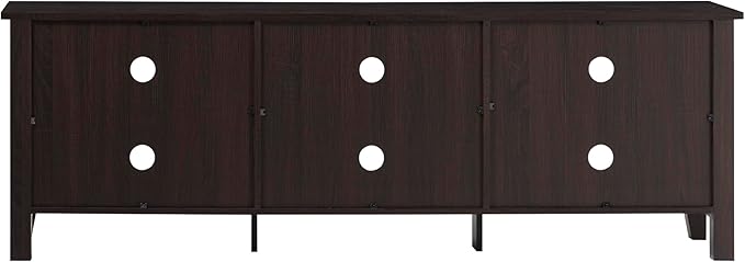 Walker Edison Wren Classic 6 Cubby TV Stand for TVs up to 80 Inches, 70 Inch, Espresso