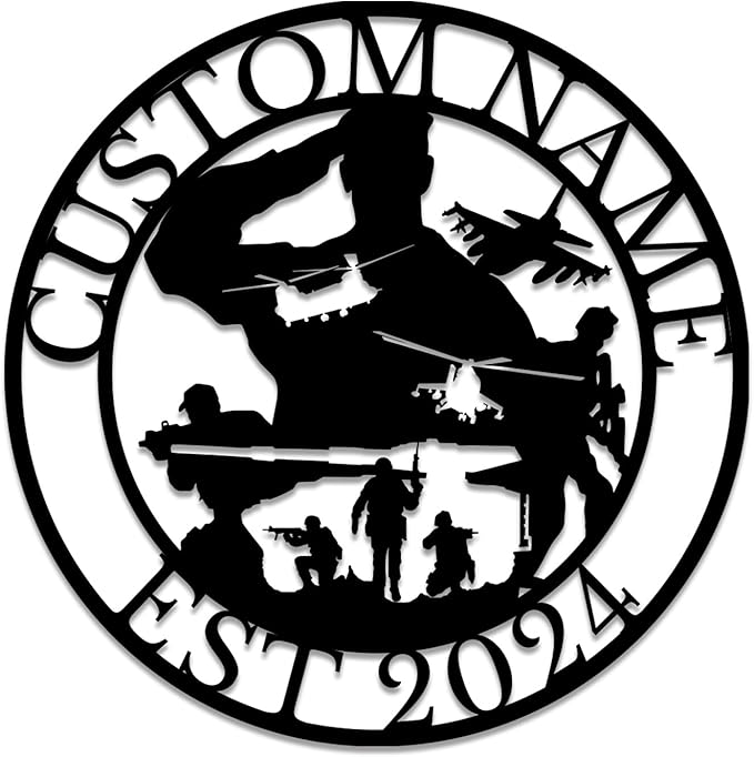 Personalized Custom soldier Metal Wall Decorations, Personalized soldier Name Signs, Custom soldier Gifts, Gifts for soldier Lovers (Soldier B)