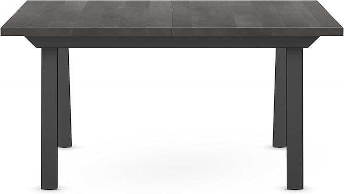 Amisco Kane Extendable Dining Table - Grey Solid Wood/Black Metal