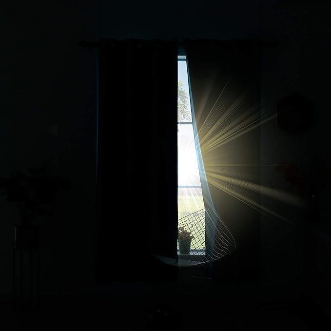 72 Inch Length Grey Curtains for Room,2 Panels Set 6FT 6 FT Grommet Double Sided Blocking Thermal Insulated Blackout Room Darkening Garage Window Coverings for Bedroom 72 Inches Long,Light Gray