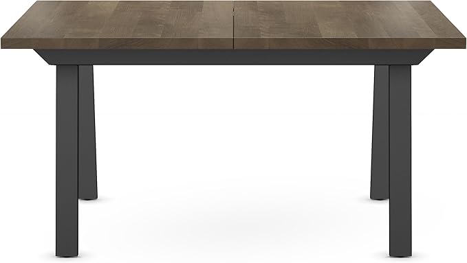 Amisco Kane Extendable Dining Table - Beige Solid Wood/Black Metal